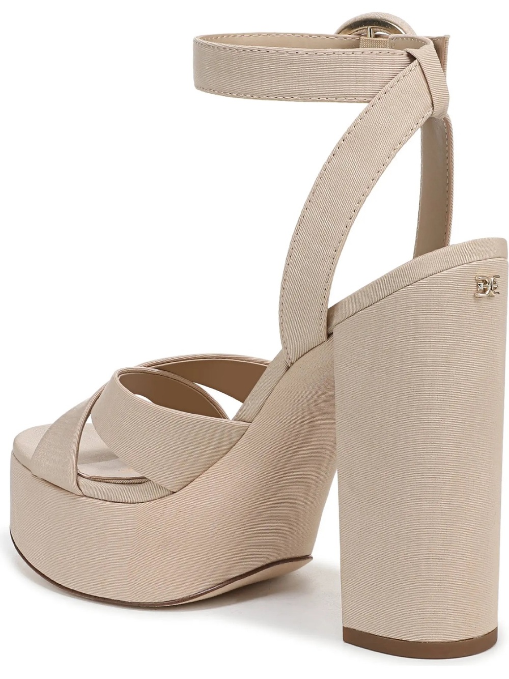 Sam Edelman Beige Platform Ankle-Strap Sandal - Picture 2 of 9